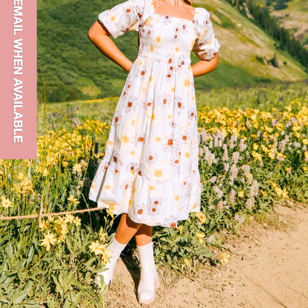 One loved babe boutique smocked sunflower dress